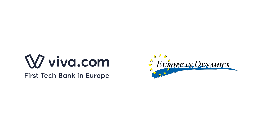 Viva.com and European Dynamics logos — partners on the EU CBAM central payment platform
