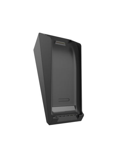 This image shows the charging base for the Ciontek CS50C terminal from an angled perspective.