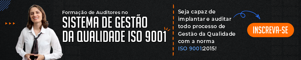Banner do curso de Formação de Auditores no SGQ ISO 9001.