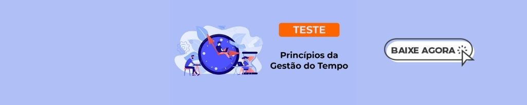 Banner do Teste "Princípios da Gestão de Tempos".