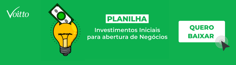 Planilha Investimentos Iniciais para abertura de Negócios