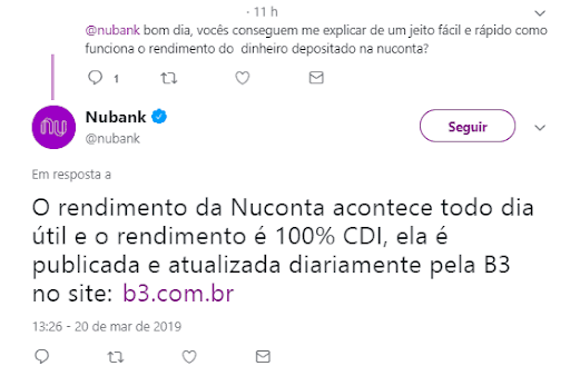 Exemplo de uso do Twitter