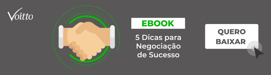 Banner do ebook "5 dicas para negociaçao de sucesso".