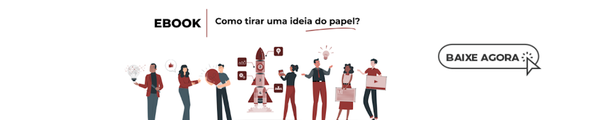 Banner do ebook "Como tirar uma ideia do papel".