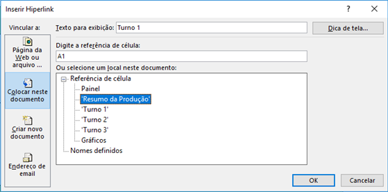 Como inserir hiperlink no Excel