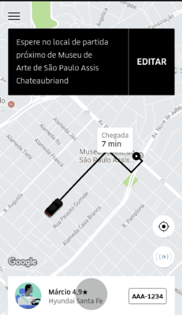 Como encontrar um motorista de Uber?