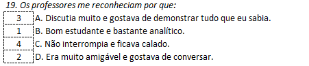 Perguntas do teste DISC da Voitto.