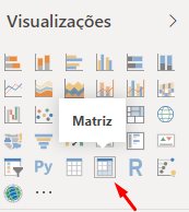 É possível criar matriz no Relatório do Power BI