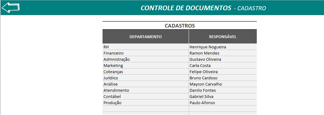 Gerenciar documentos no Excel