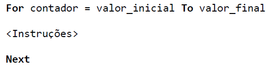 Esquemático FOR-NEXT