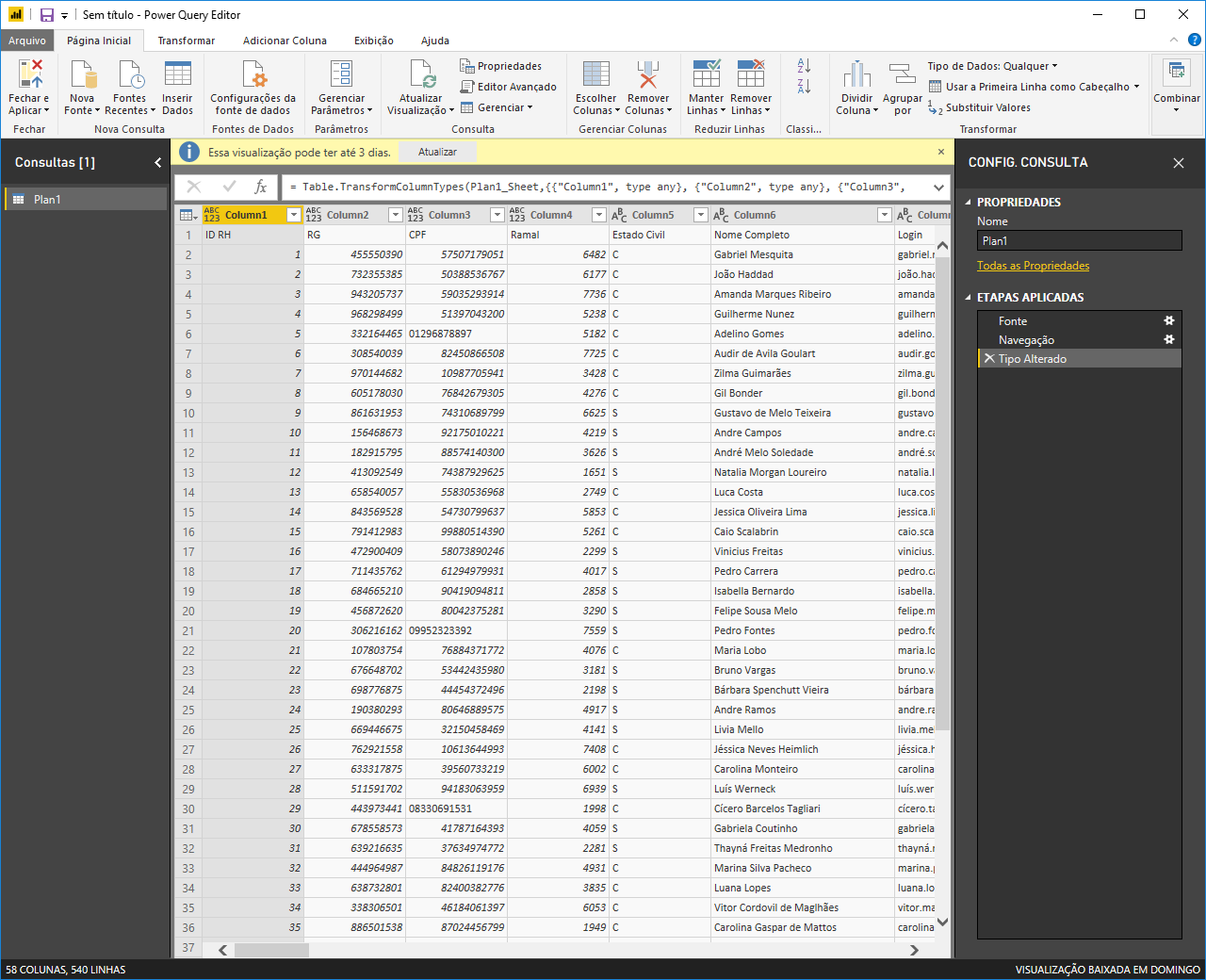 Como tratar dados corretamente no Power BI