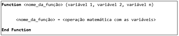 Criando funções no VBA