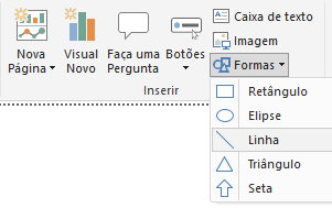 Adicionando formas no Relatório do Power BI