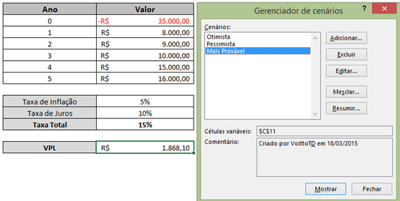 Gerenciador de cenários