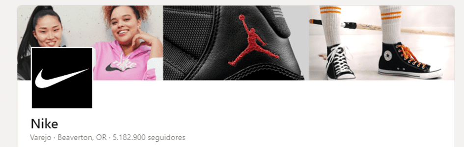 Capa pro LinkedIn Nike