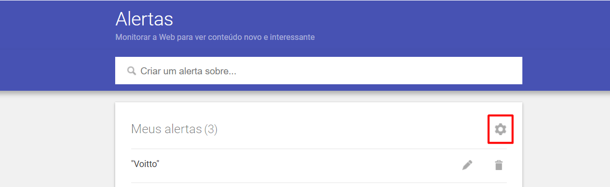 Ícone de engrenagem destacado em um quadrado vermelho