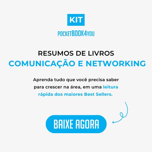 Banner do Kit "Resumos de Livros sobre Comunicação e Networking".