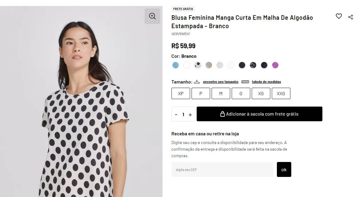 Blusa de algodão