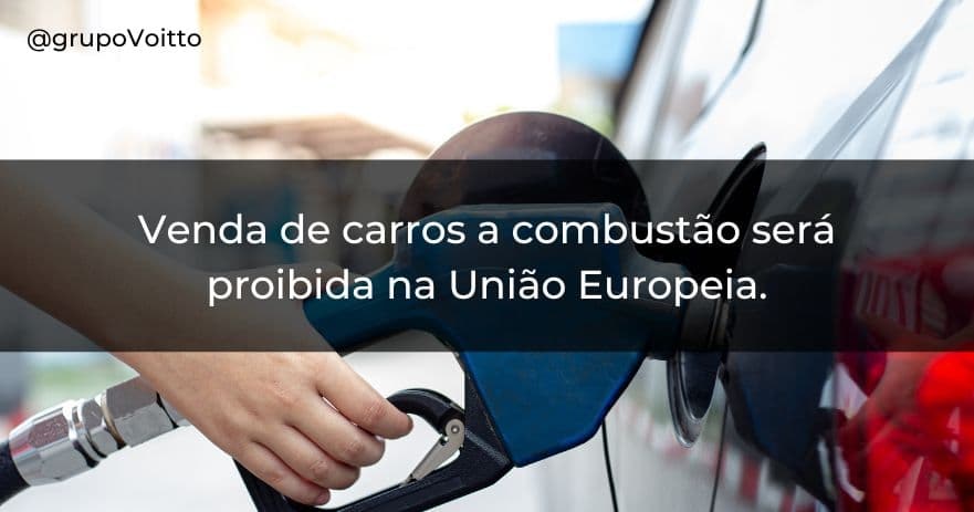 Venda de carros a combustão será proibida na União Europeia.