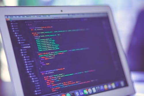 Computer with HTML code