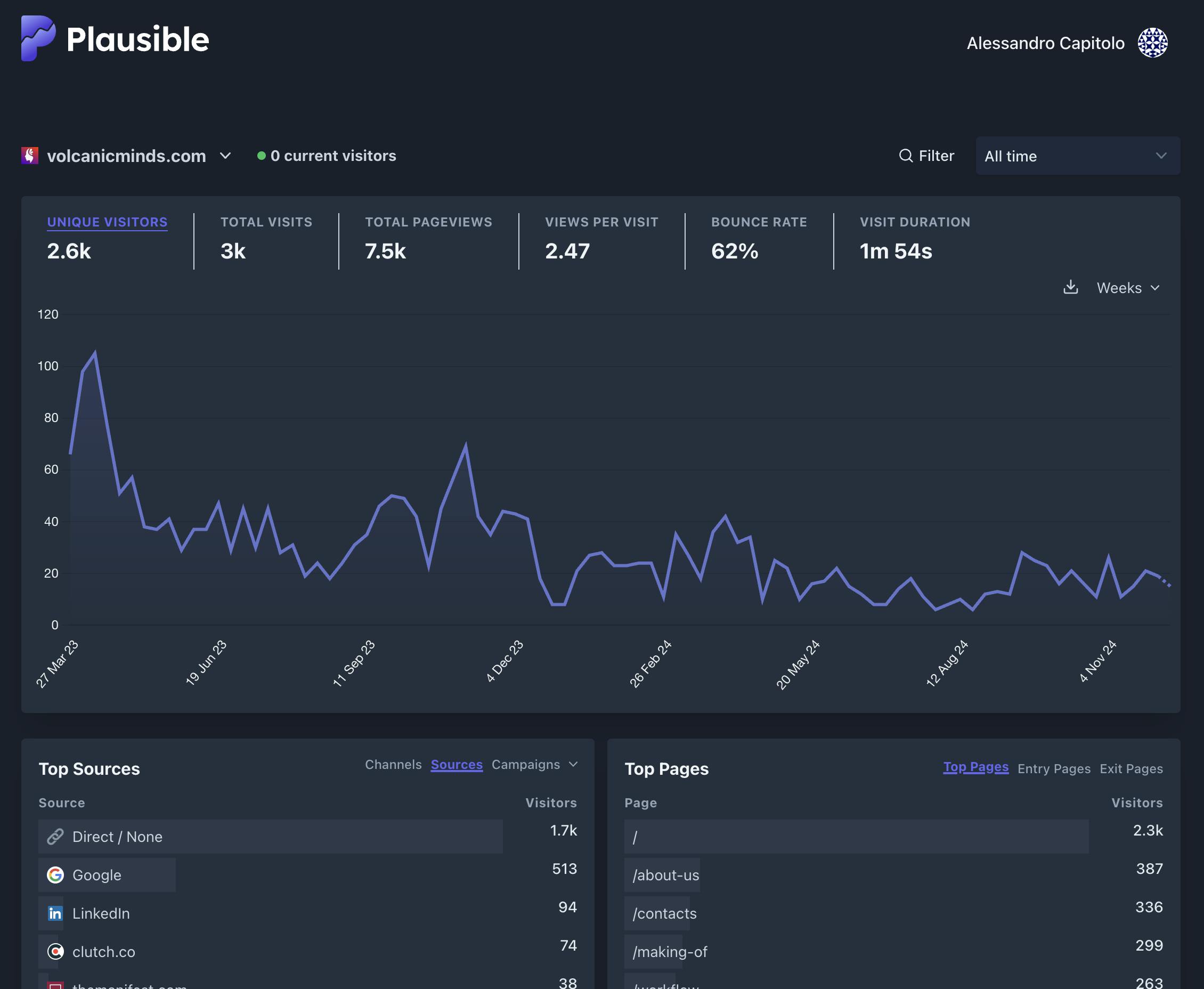 Dashboard Plausible 1