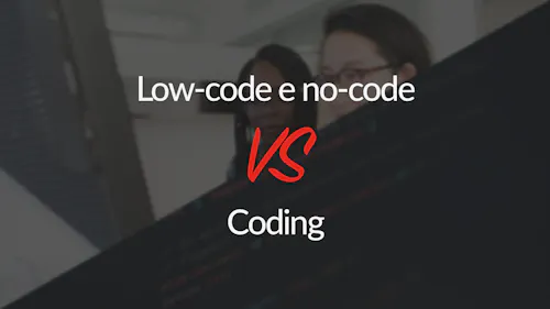 Rappresentazione e copertina grafica di sviluppo Low-Code e No-Code