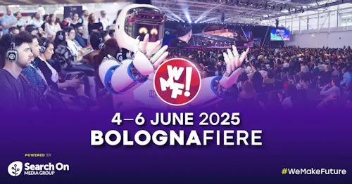 Banner dell'evento We Make Future (WMF) a Bologna Fiere, fiera internazionale sull'innovazione digitale e AI con partecipazione di Volcanic Minds