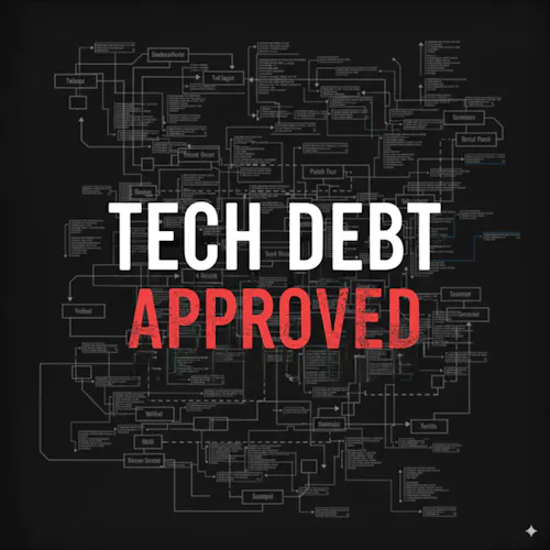 Grafica concettuale che illustra il Debito Tecnico come un mutuo strategico nello sviluppo software - volcanicminds.com