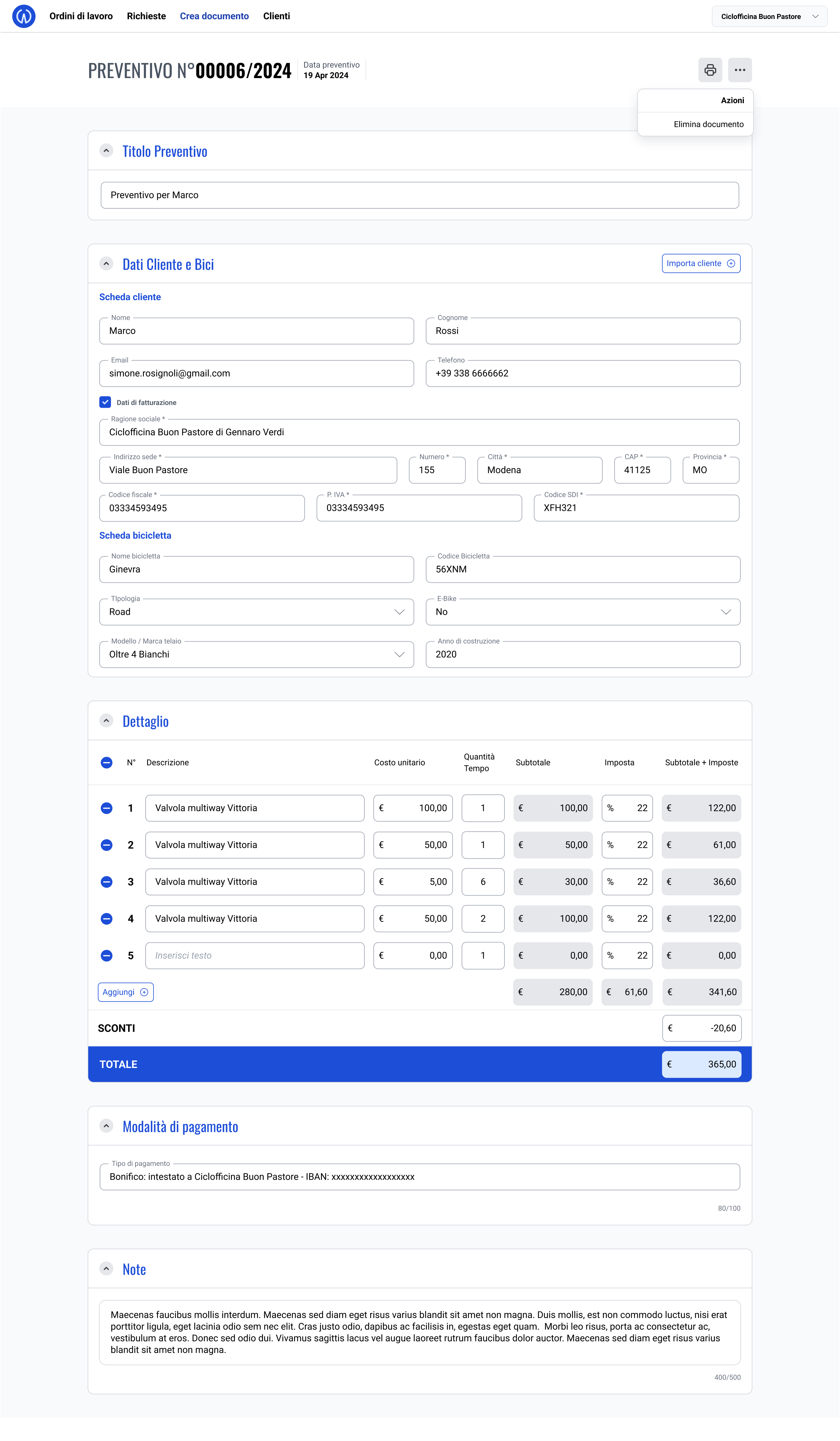 Case Studies: Mechanical workshop management quote detail developed by volcanicminds.com