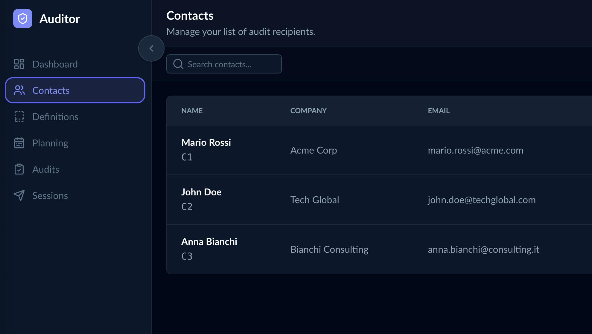 Case Studies: agentic ai auditing knowledge platform contacts (dark) developed by volcanicminds.com
