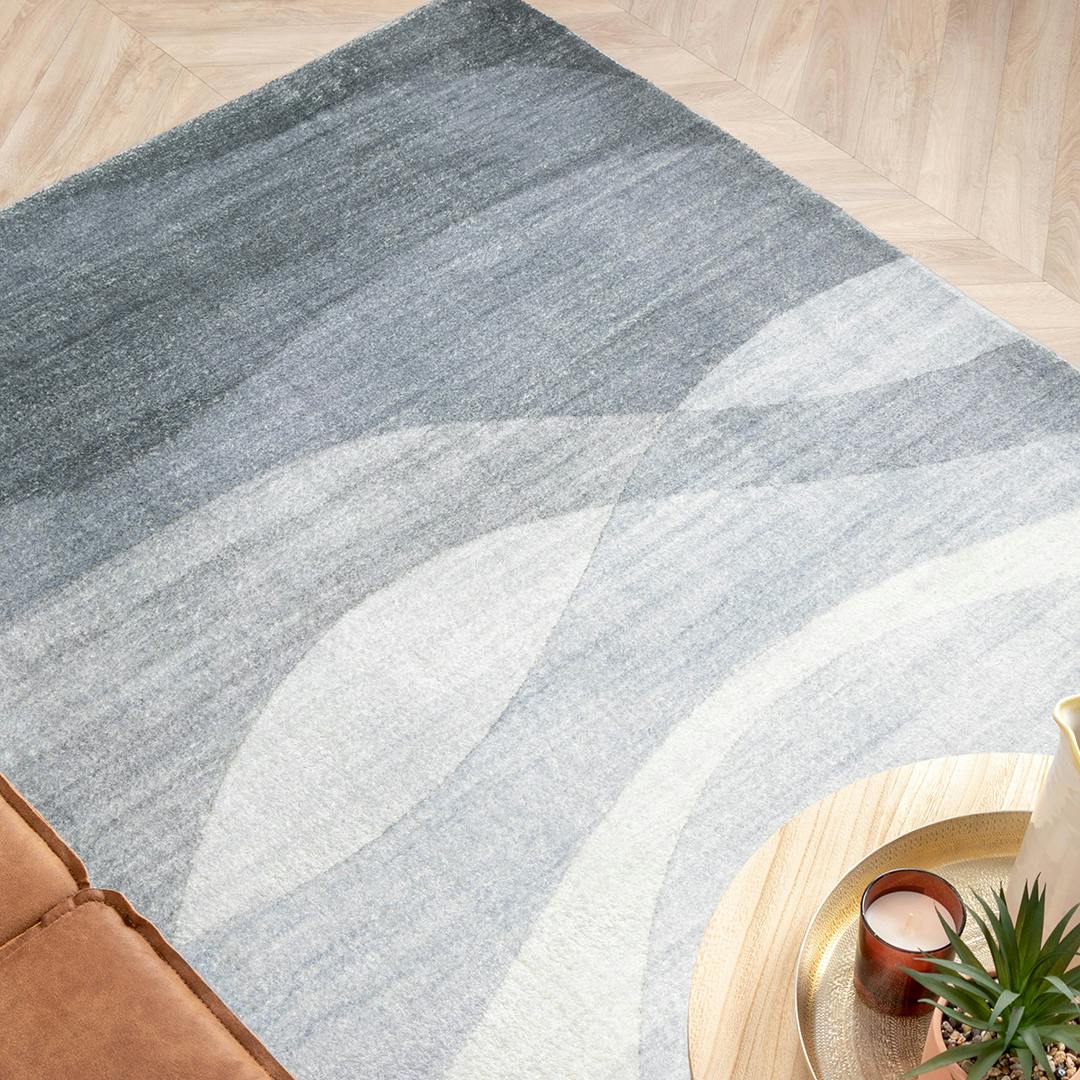 modern vloerkleed grijs