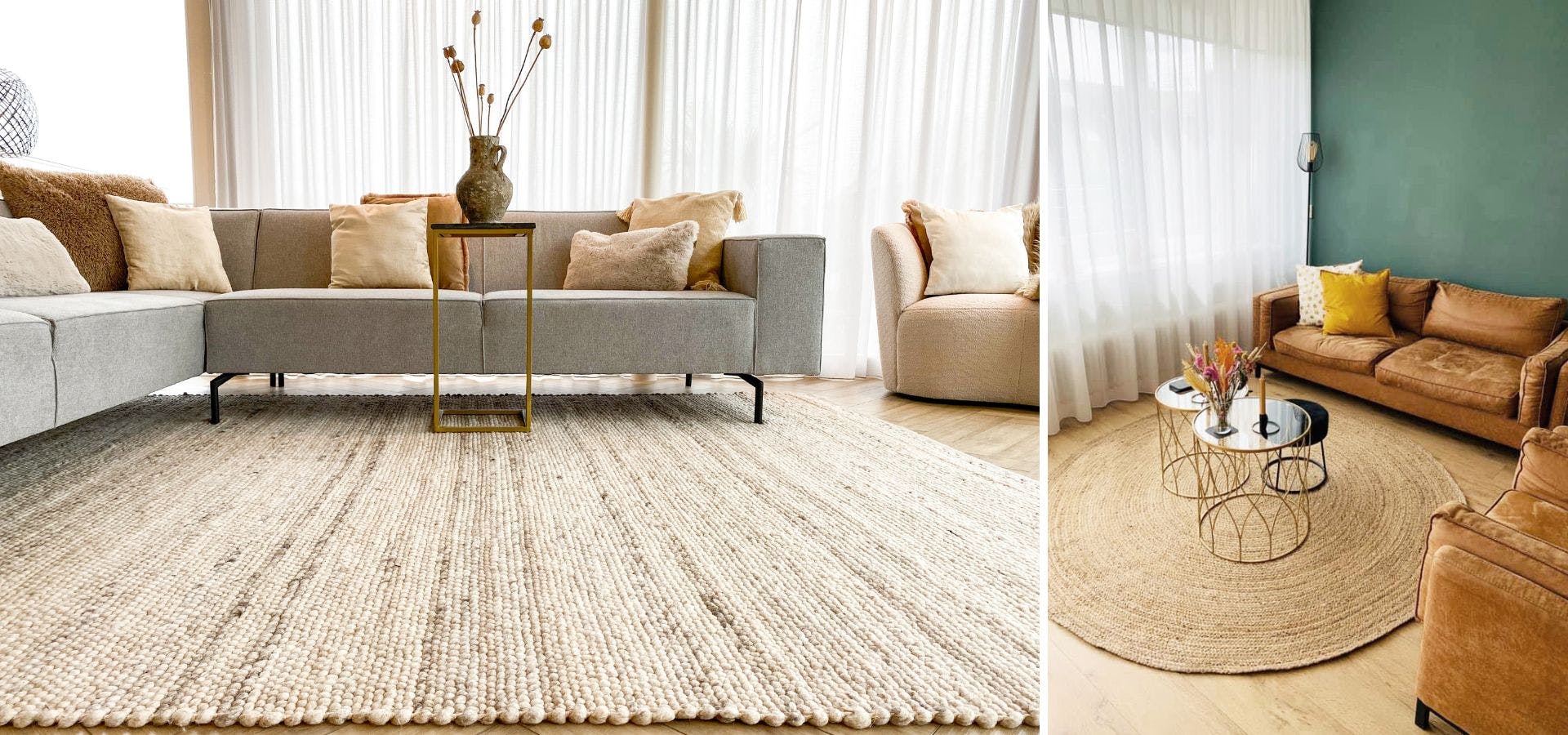 Natuurlijk woonkamer vloerkleed 