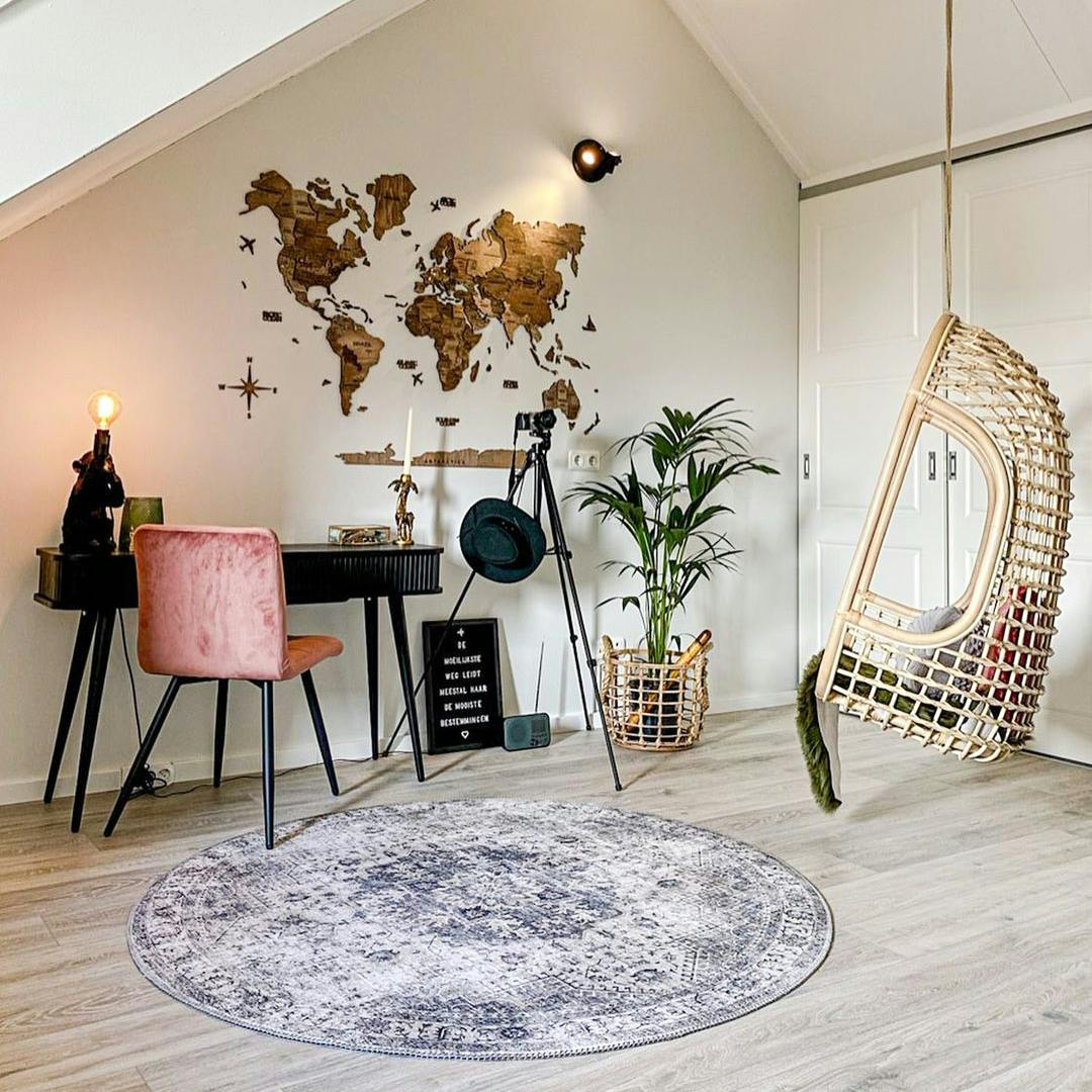 vintage vloerkleed grijs