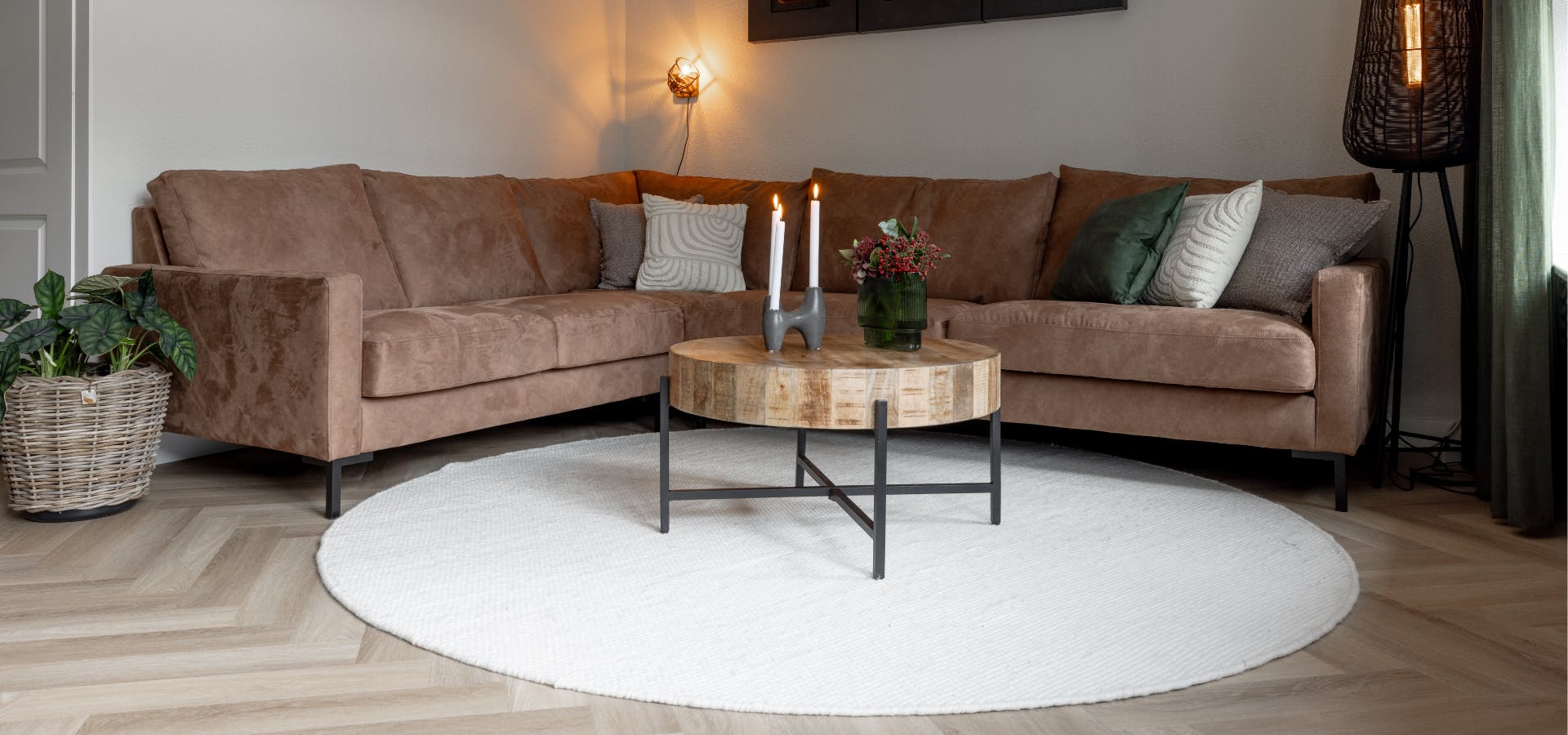 Braunes Sofa Wohnzimmer