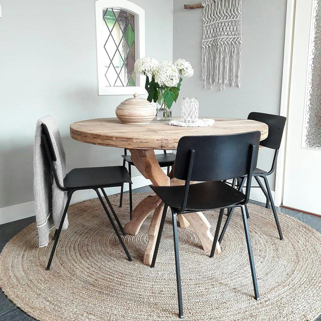rond jute vloerkleed naturel