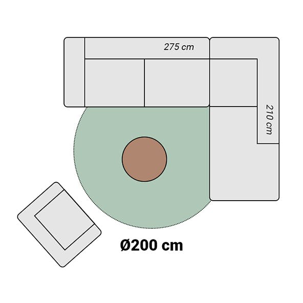 Runder Teppich 200cm