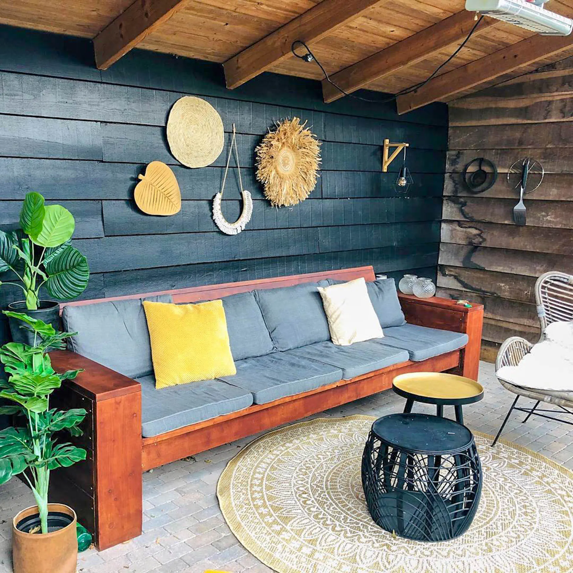 In- & Outdoor Teppich Rund - Summer Azteca