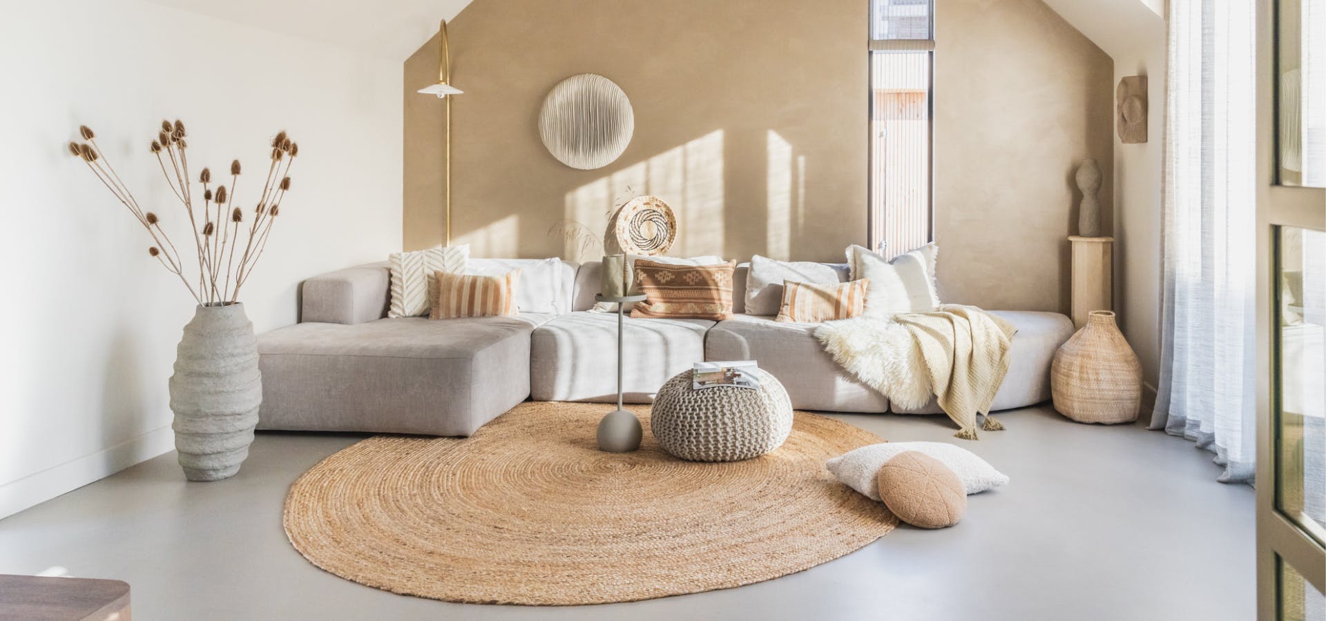 Jute Teppich im Scandi Style 