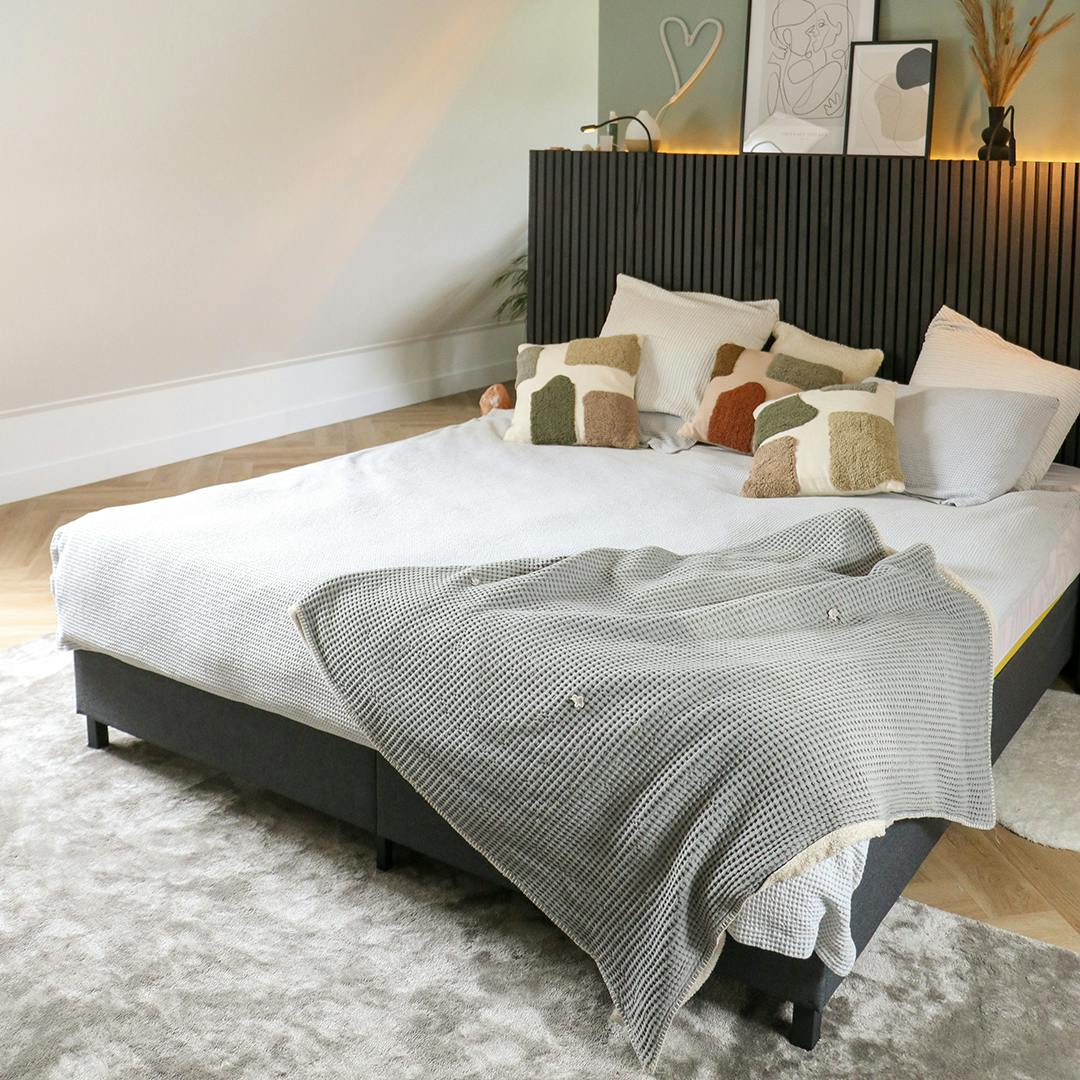 slaapkamer vloerkleed grijs