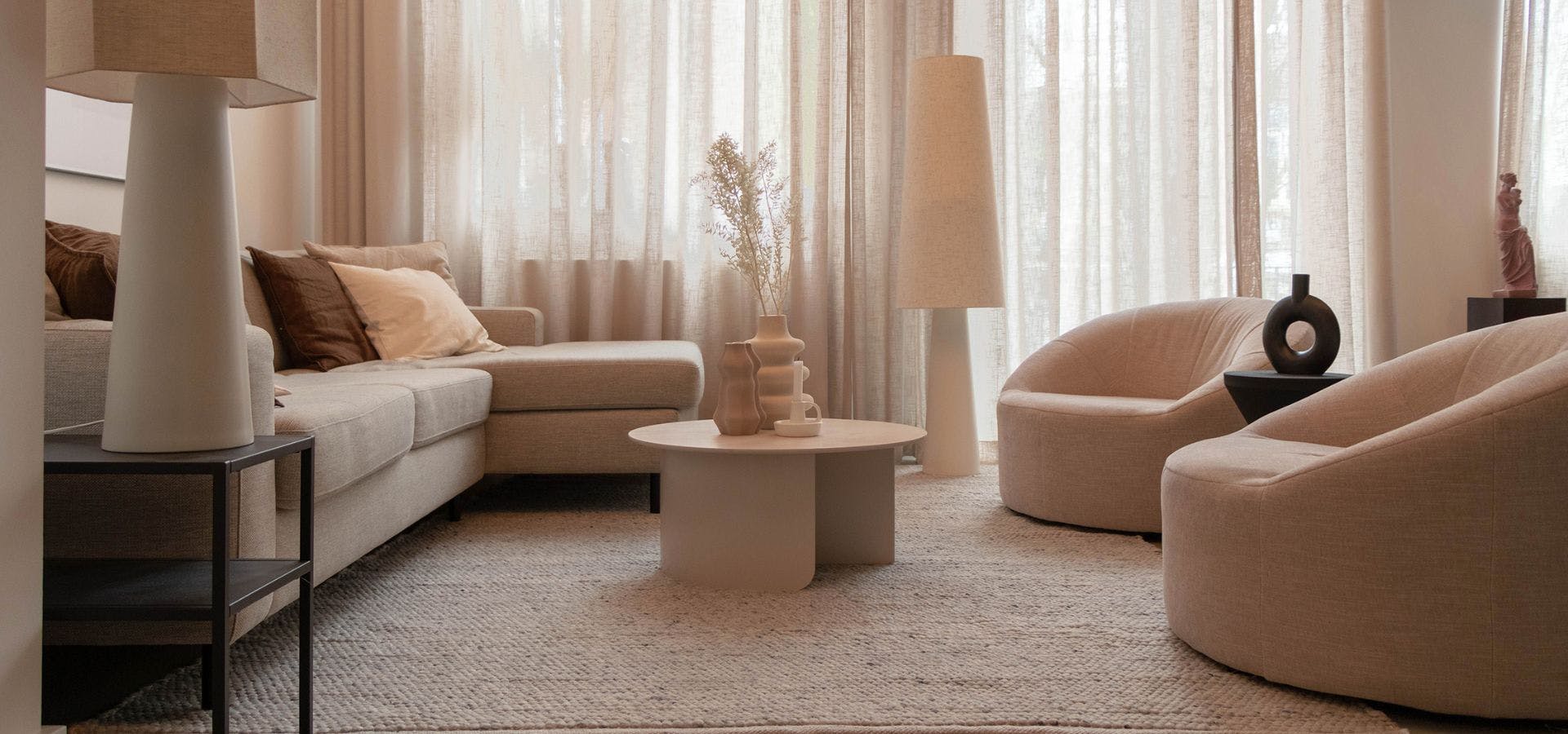 Wollen vloerkleed Scandinavisch interieur 