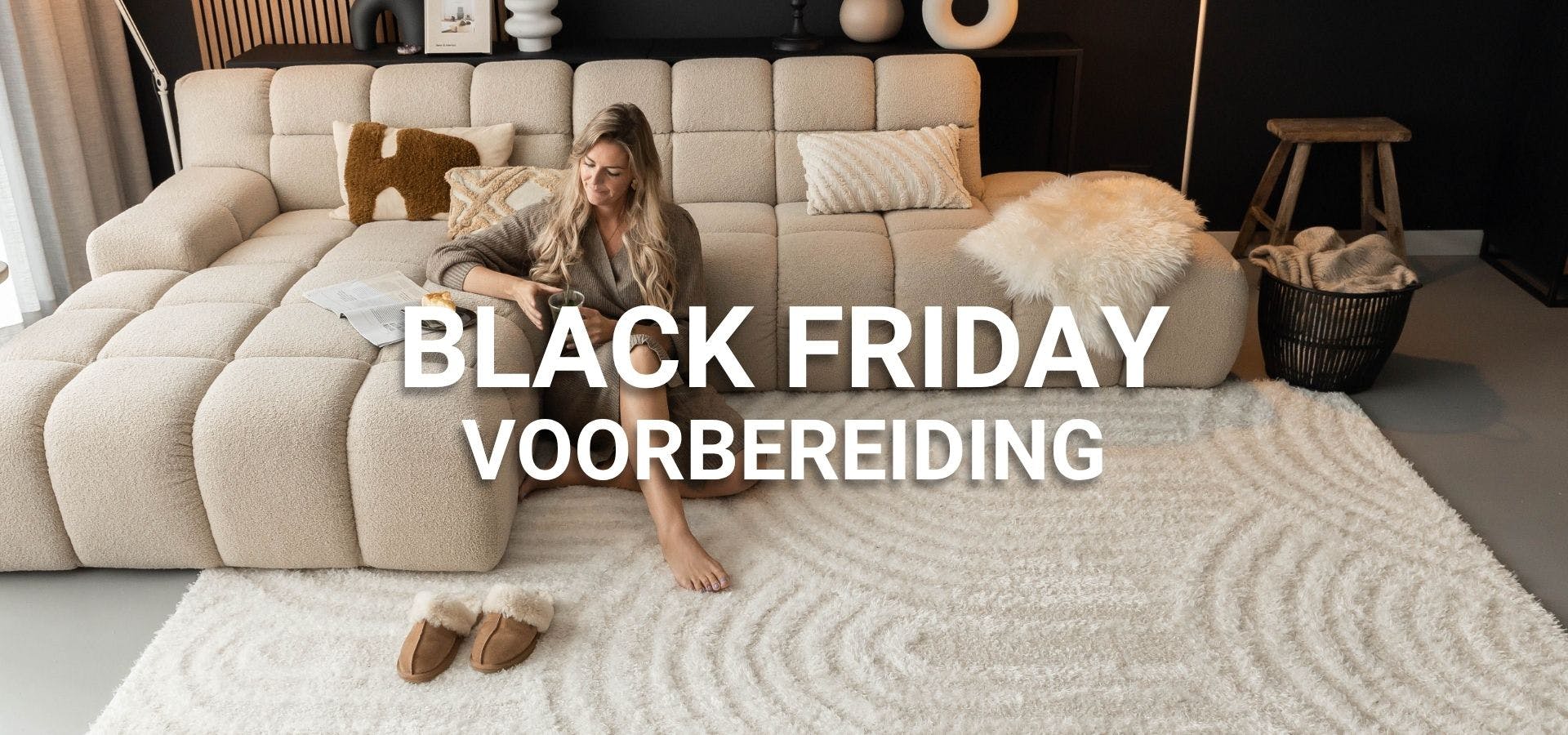 Black Friday voorbereiding header met tekst