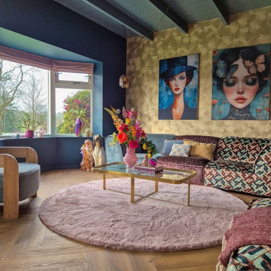 Roze comfy in ronde vorm