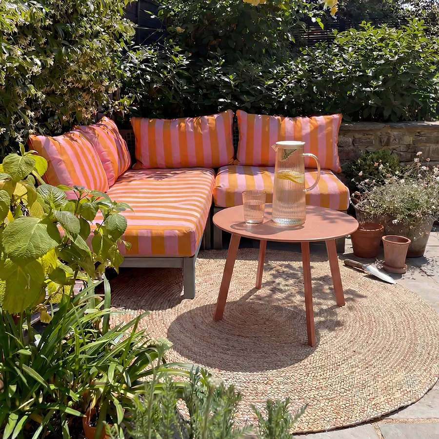 Okrągły dywan do wewnątrz i na zewnątrz Bali Brązowy