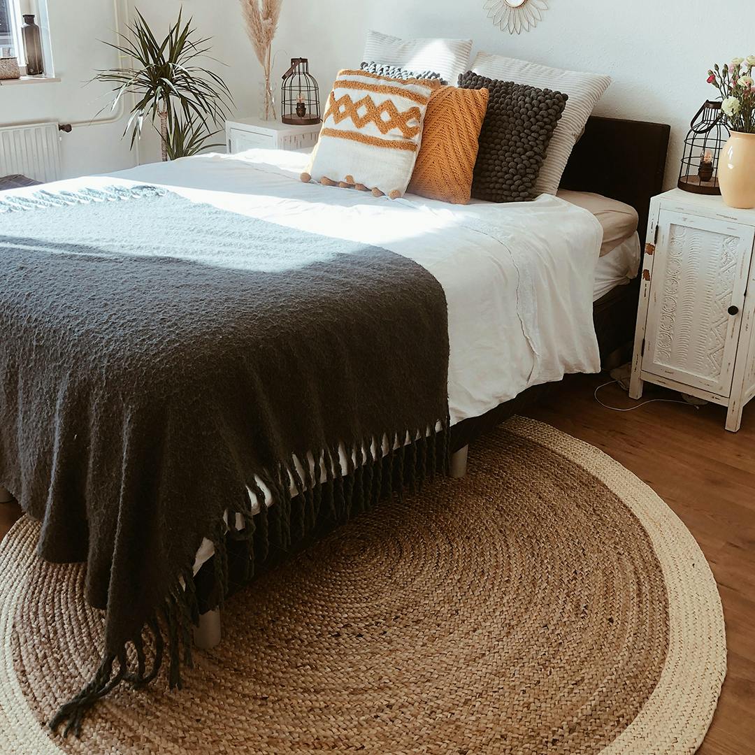 jute vloerkleed naturel rond