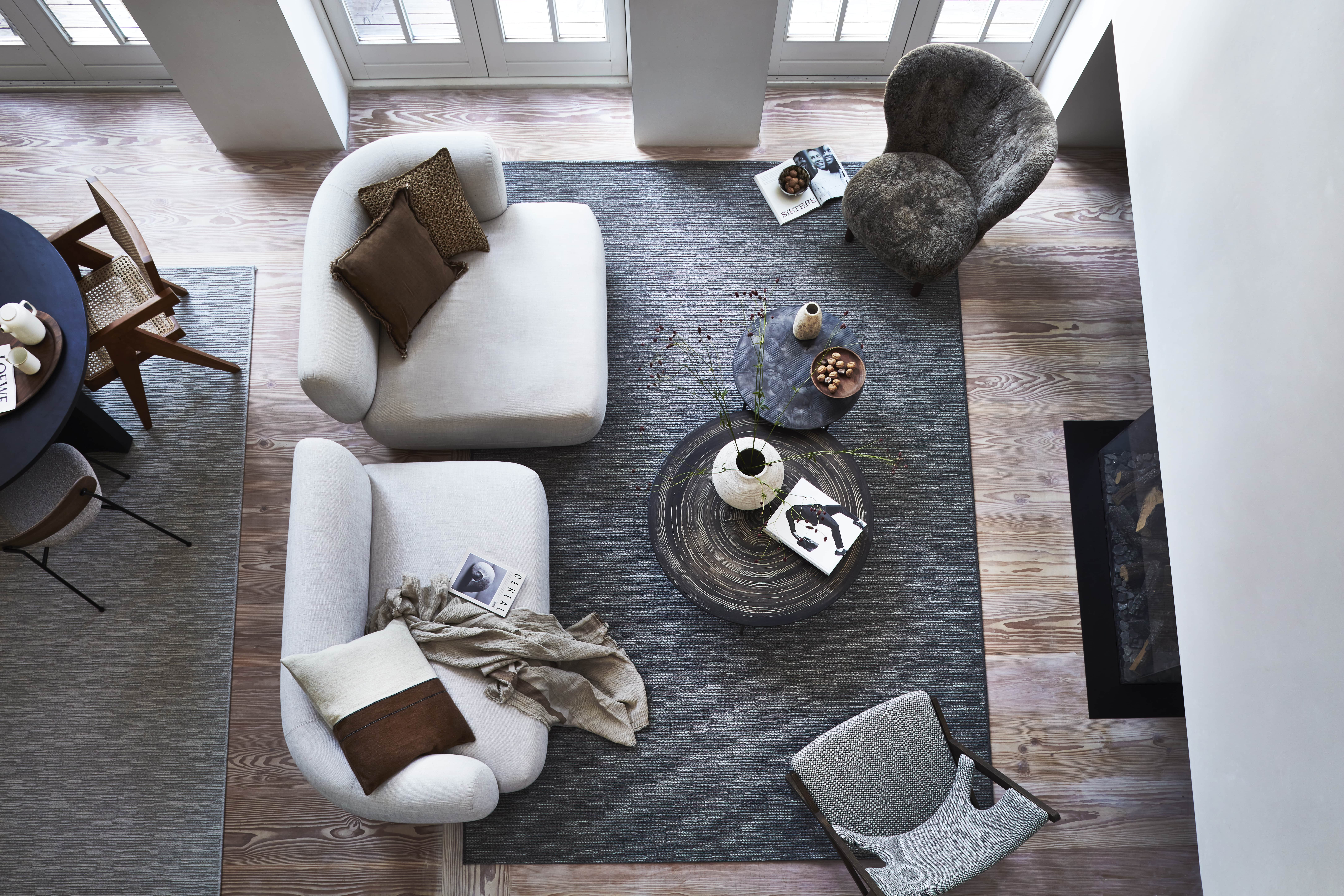 Antraciet wollen vloerkleed VT wonen 