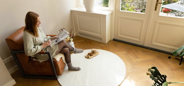 rond wollen vloerkleed