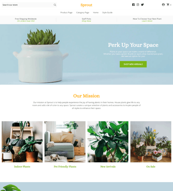 Sprout theme