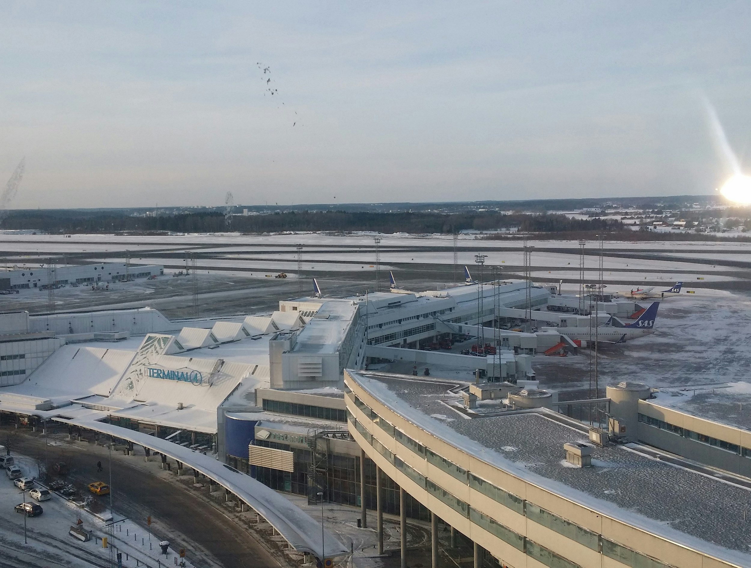 Arlanda flygplats med snö