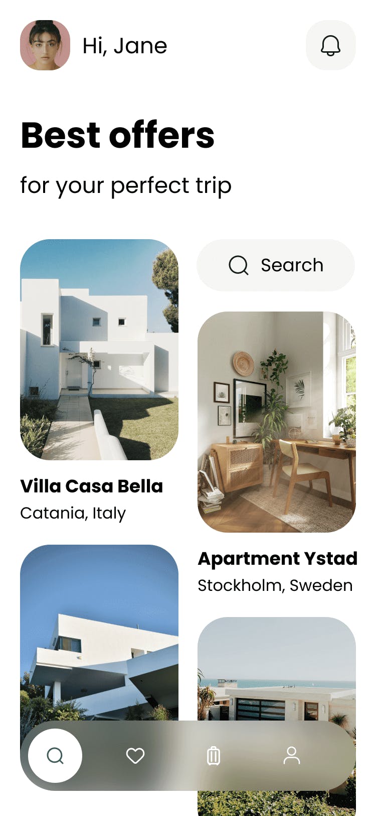 Real estate booking app design