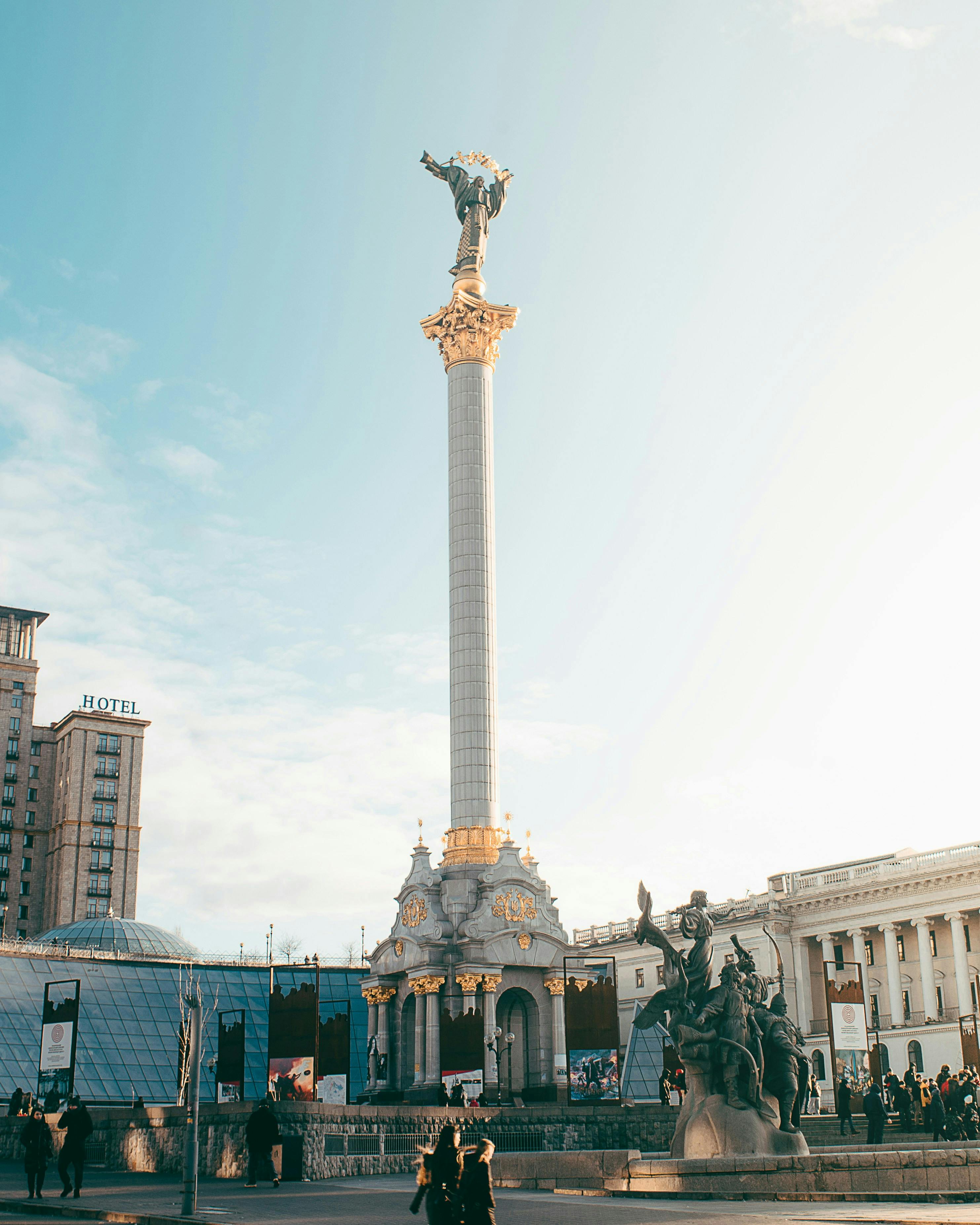 In the picture - Monument to Ukraine's Independence in Kyiv